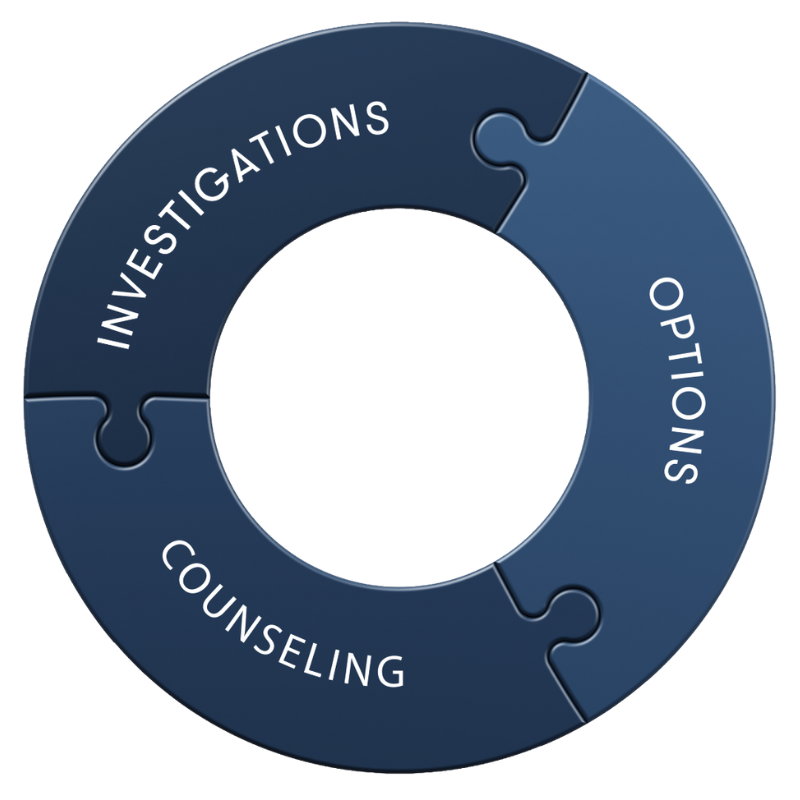 Investigation, Options, Counseling Circle